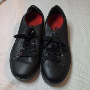 Shoes for Crews Work Shoes Black Lace Up Mens 5.5 Womens 7 Non-Slip